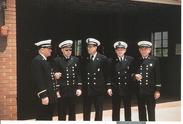 Group of firefighters in 1950s